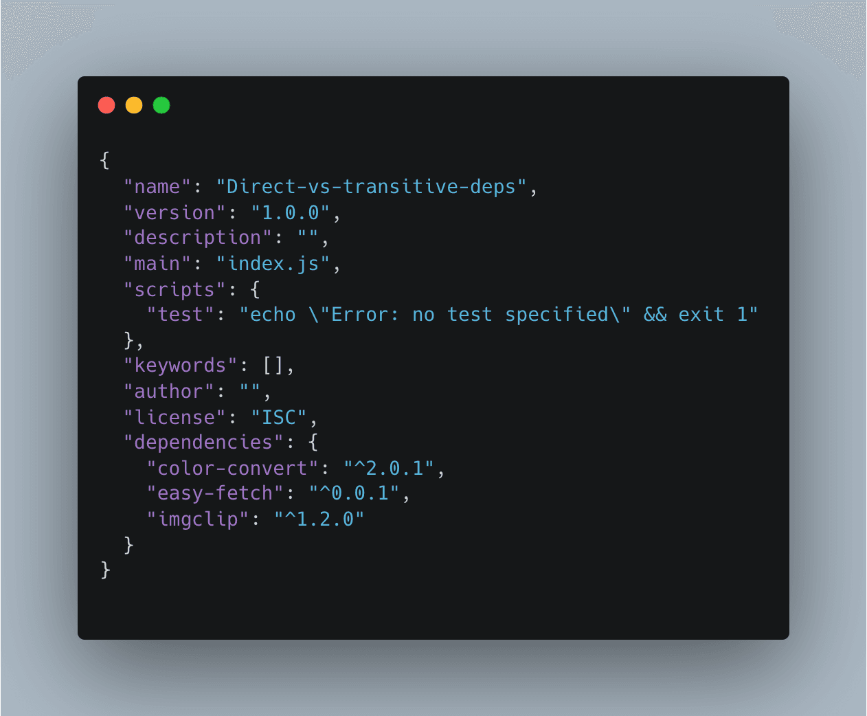 Direct Dependencies vs. Transitive Dependencies