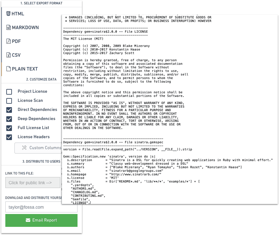 FOSSA Open Source License Headers