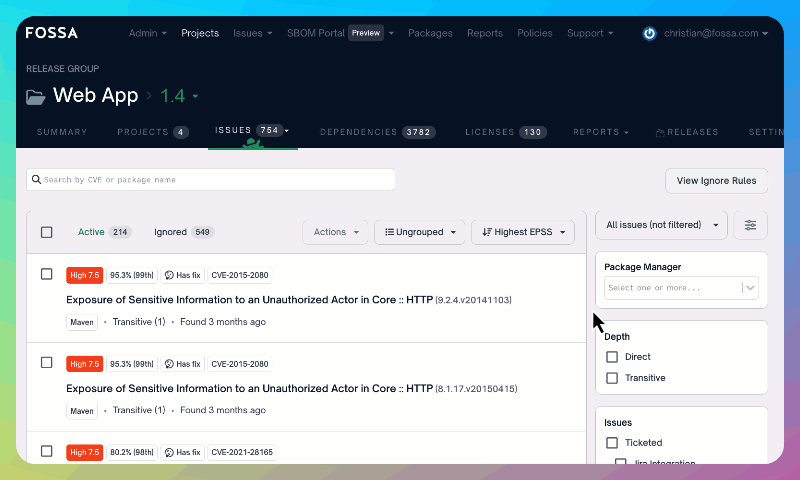 VEX GIF of SBOM Management