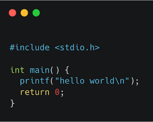 Example of including stdio.h