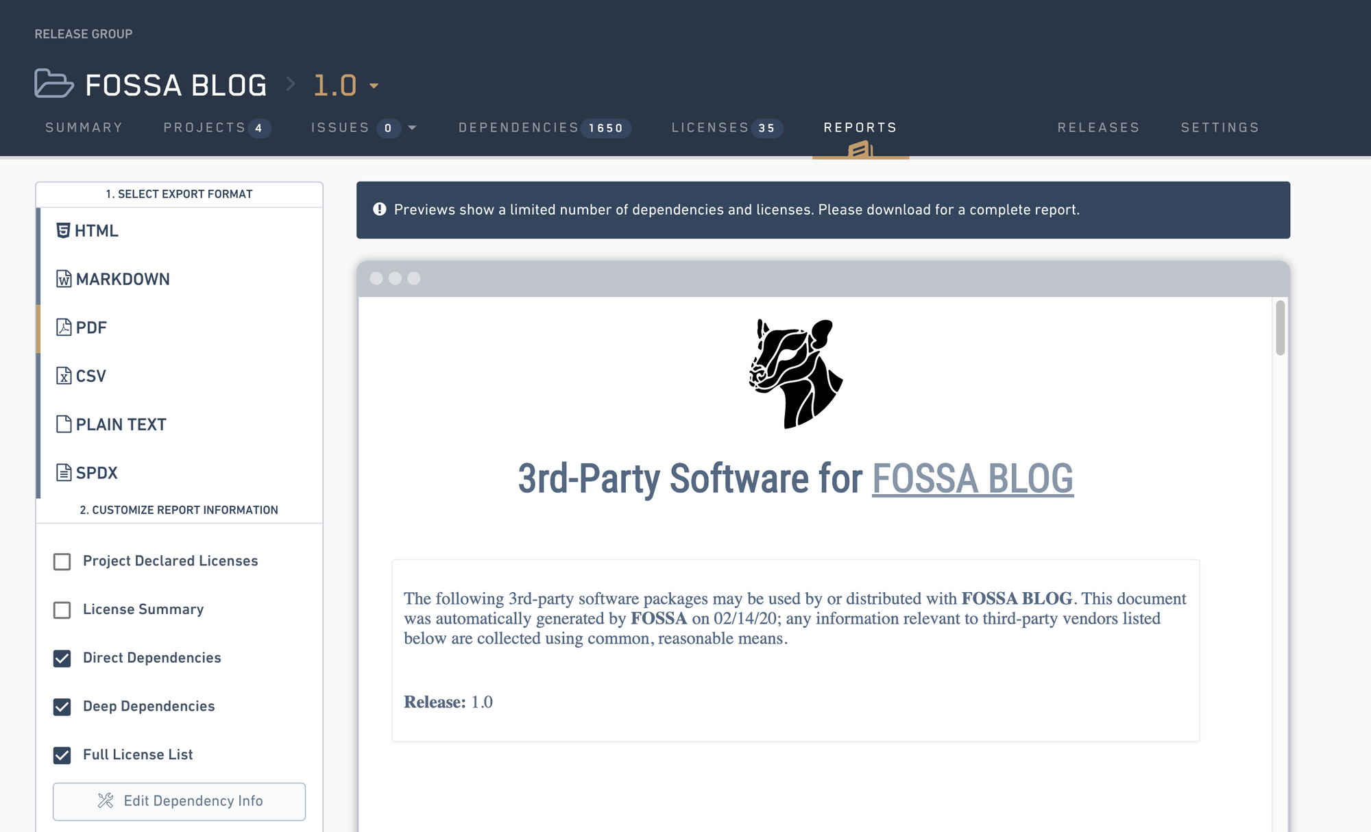 FOSSA January 2020 Release Notes Image - Release Groups