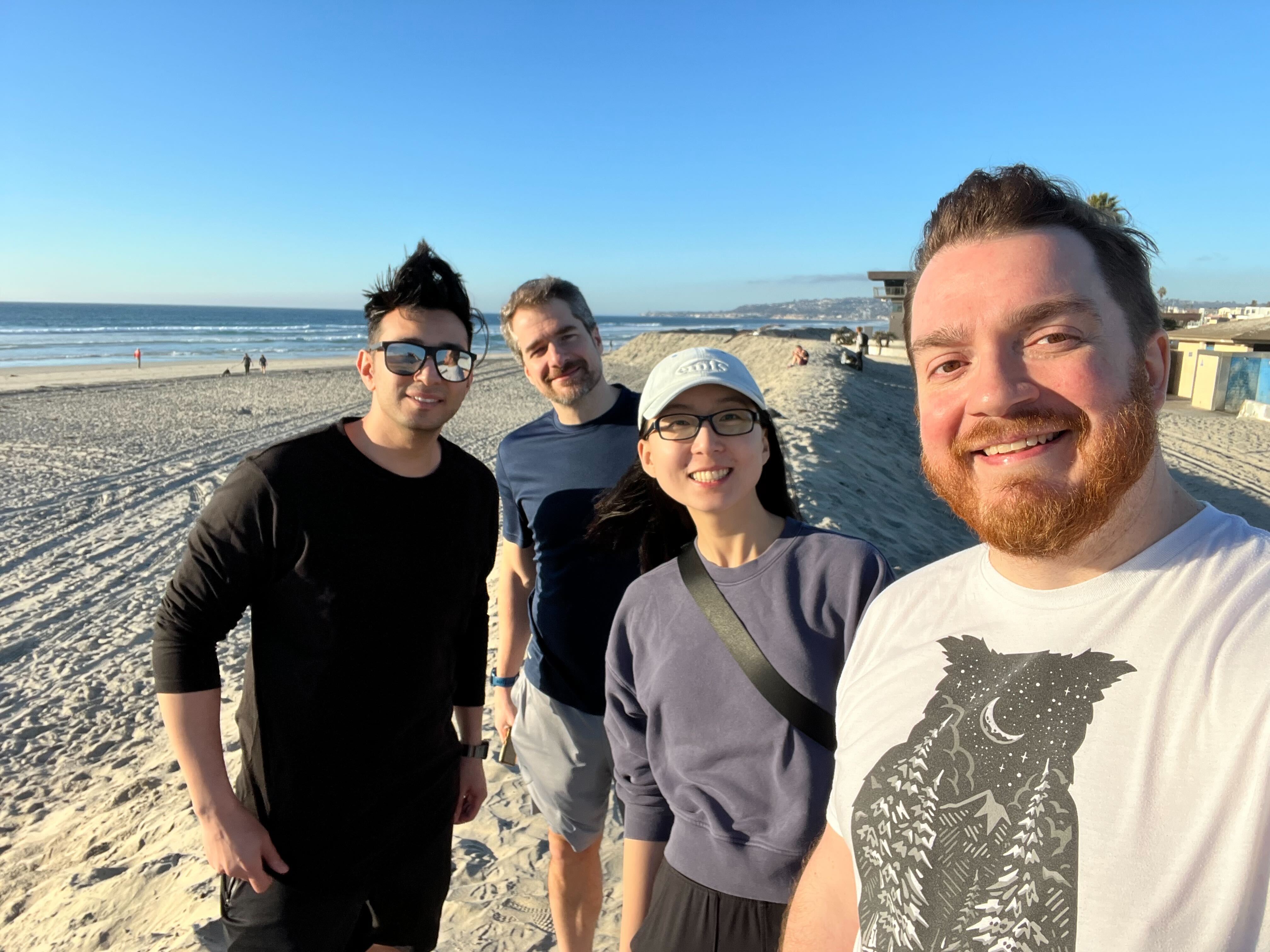 FOSSA team at the beach